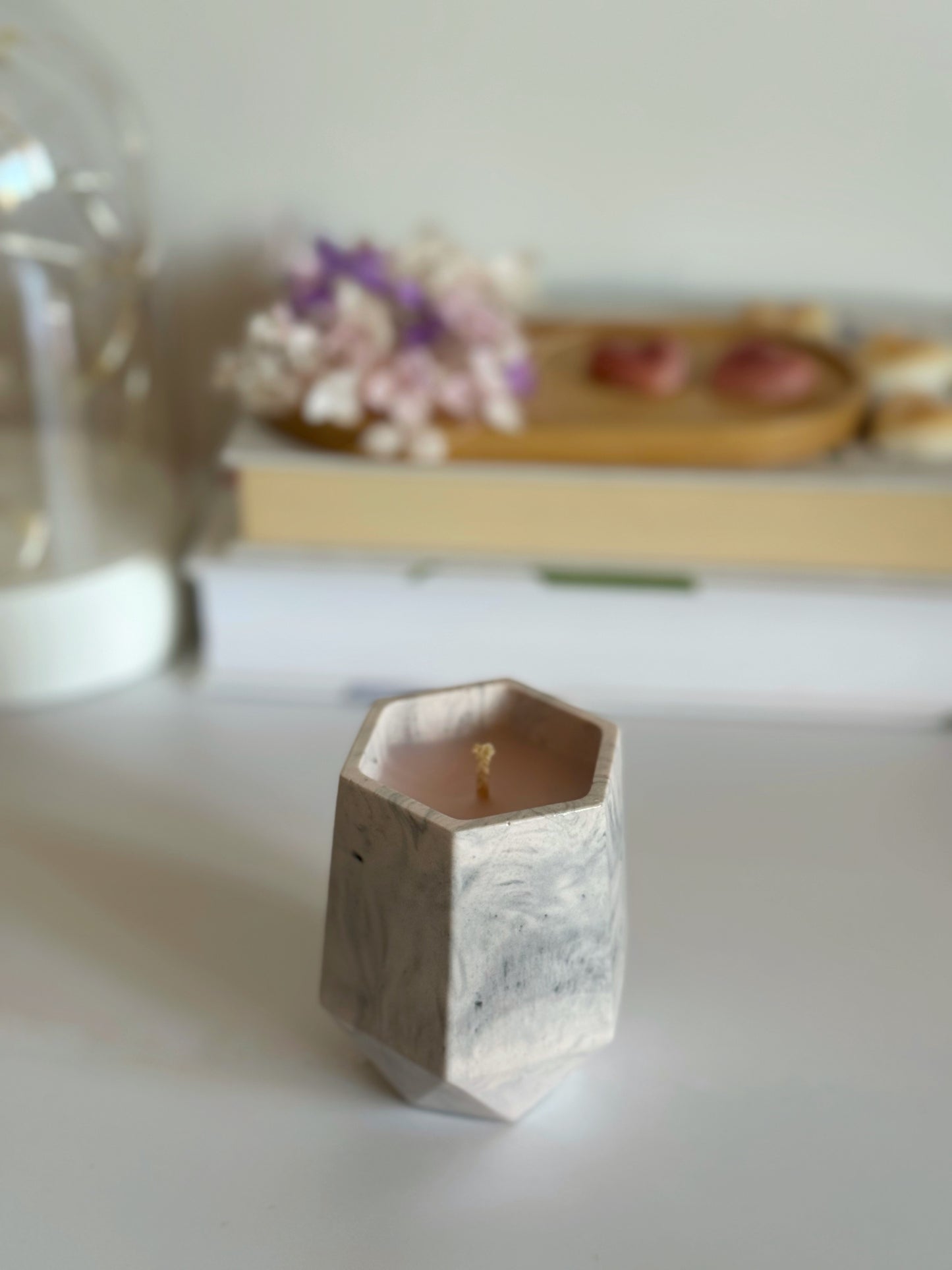 Lumanare recipient hexagonal