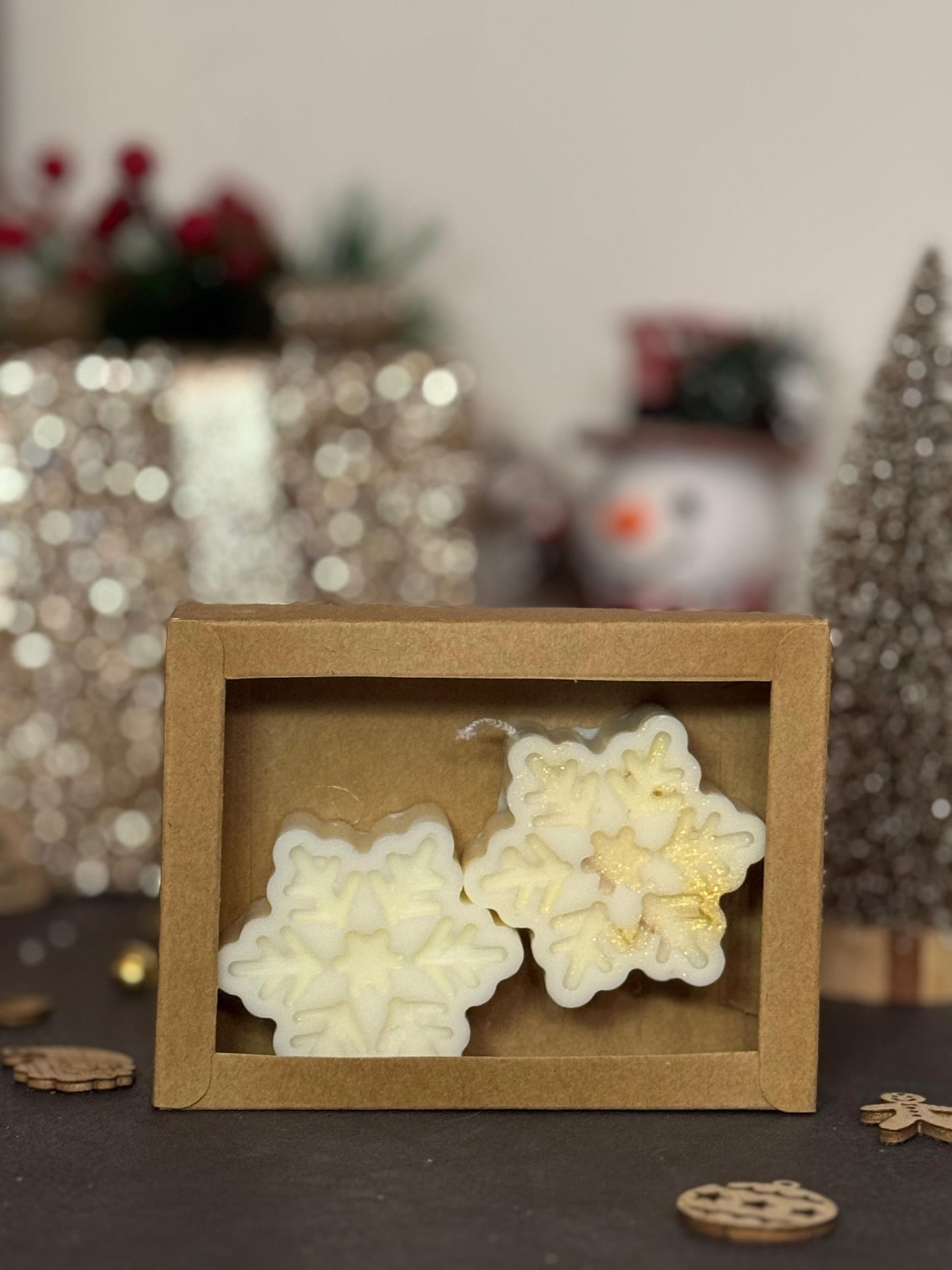 Frosted Snowflakes Wax Pair